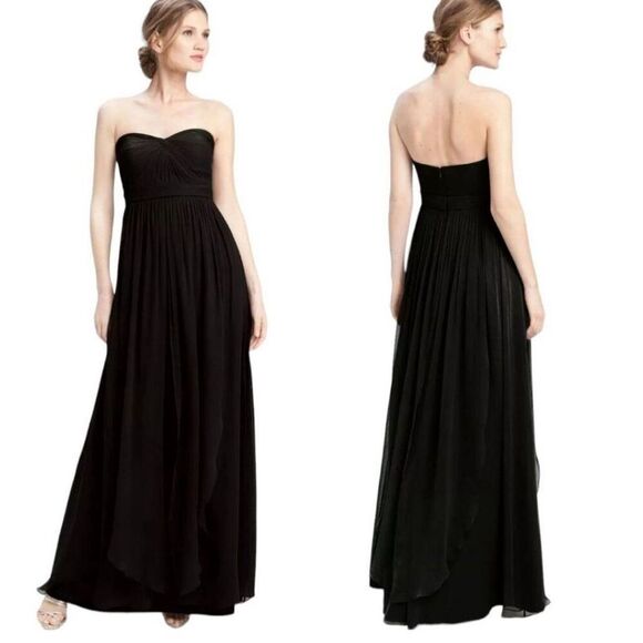 Jenny Yoo Aidan Convertible Strapless Chiffon Gown Size 4 - Picture 1 of 8